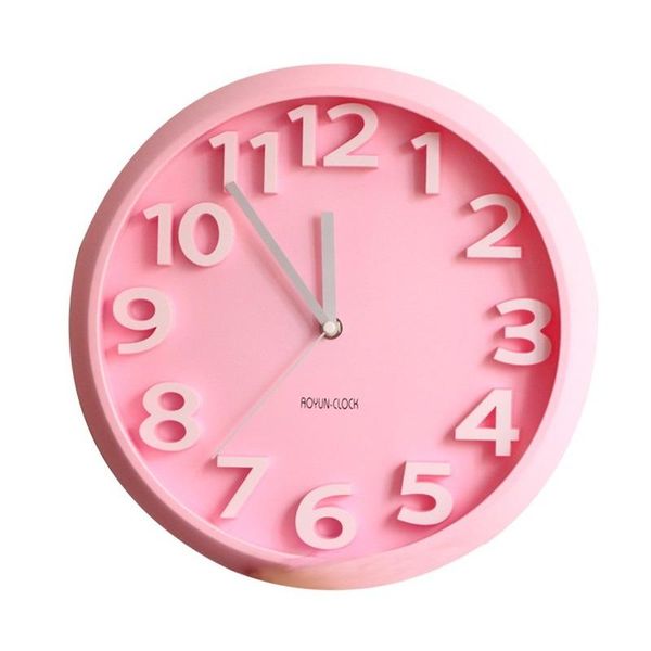 

wall clocks lovely cartoon clock modern design silent bedroom digital creative quartz orologio parete home decor zb50wc