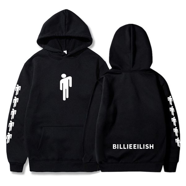 

fashion printed sweater men's autumn winter loose street hoodie, Black