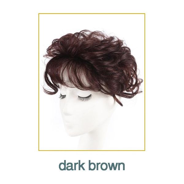 

synthetic wigs wtb hair toupee thin skin natural er party hairpiece women curly replacement clip closure, Black