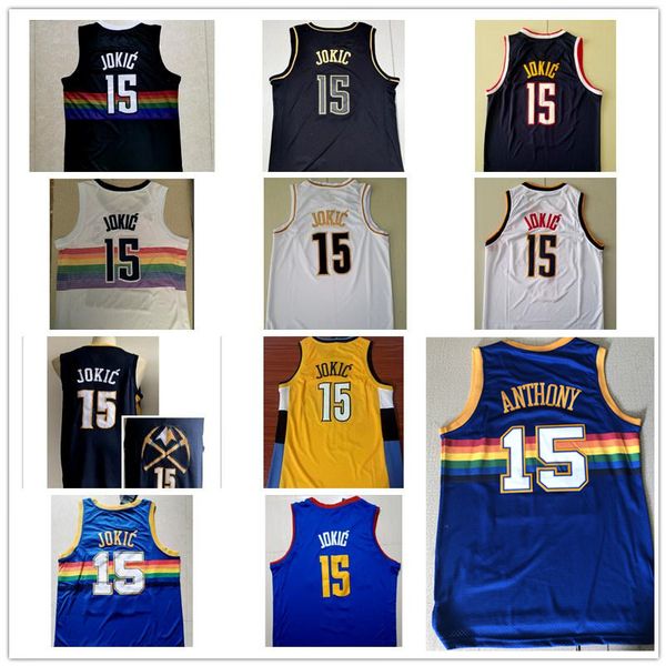 

2022 new basketball jerseys jamal 27 jersey nikola 15 basketball jerseys blue murray white jokics michael 1 porter jr. stitched, Black;red