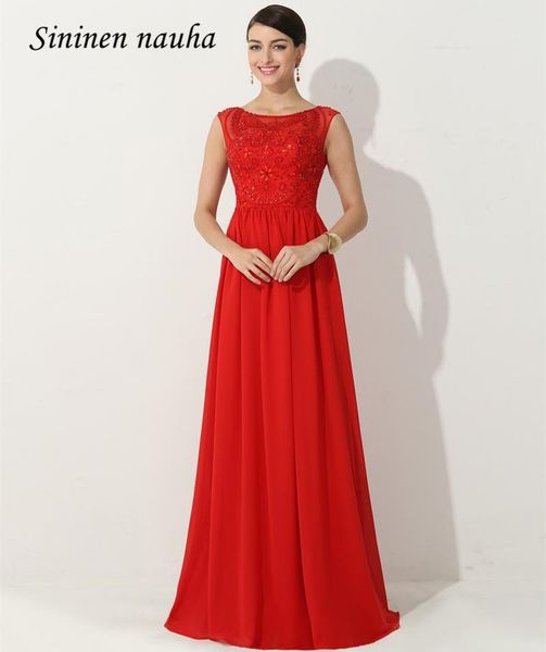 

party dresses red long evening formal dress scoop cap sleeves beaded crystals a line chiffon gown vestidos de festa robe soiree 185, White;black