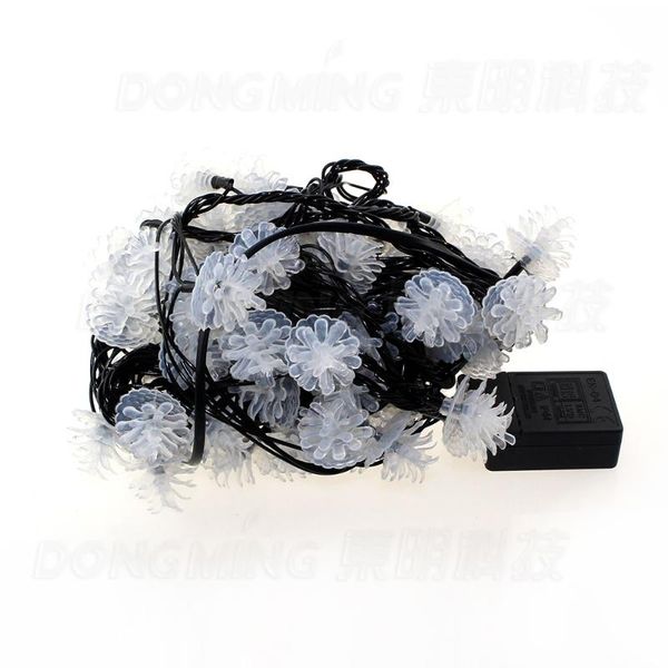 

strings 10m 80 leds pinecone shape christms tree lights black wire ac 110v 220v led fairy light for outdoor string with tail plug