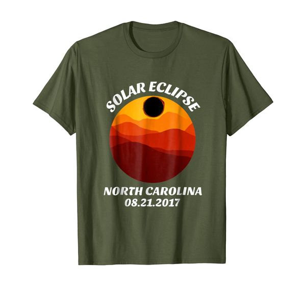 

north carolina solar eclipse t-shirt retro nc mountain shirt, White;black