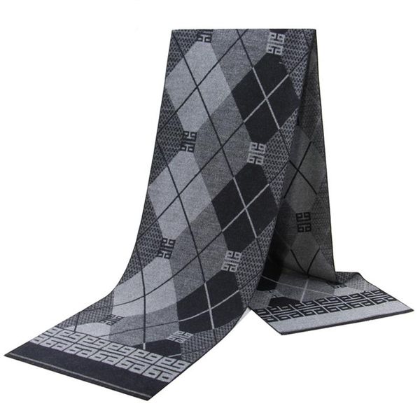 

scarves winter men scarf women with tassel color lattice cashmere thinker warm female shawl autumn long couple, Blue;gray