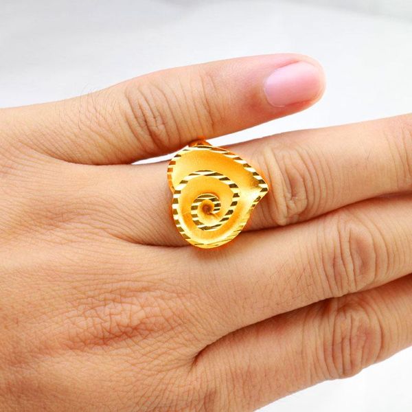 

wedding rings romantic heart shaped cuff 24k gold personality love vortex womens opening, Slivery;golden