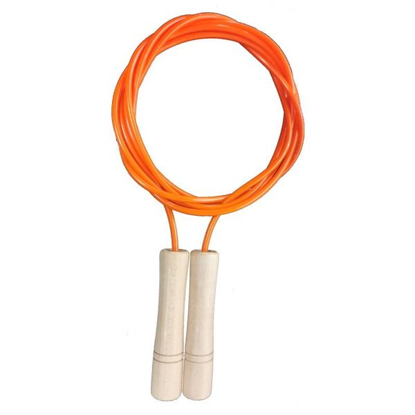

jump ropes wood handle simple rope tpu pu cord 5mm 10ft 3m loose weight fitness equipment factory price