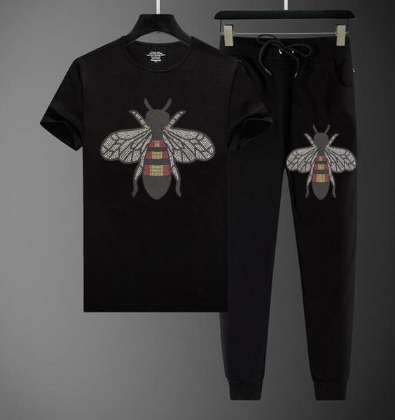 

new animal pattern drill tracksuit for man sequins slim and cool apparel, Gray