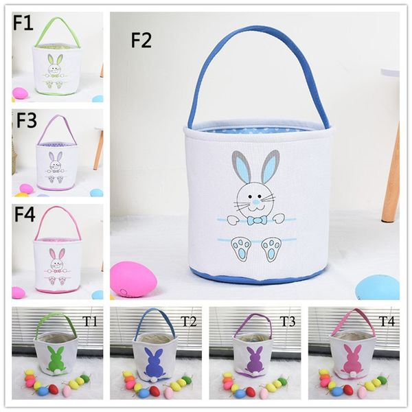 

personalized easter rabbit bucket festive cute bunny fluffy tail basket outdoor portable shopping tote bag