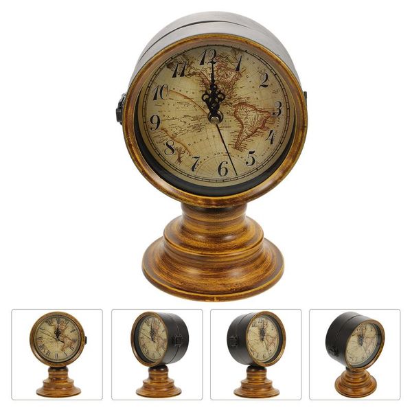 

wall clocks 1pc creative retro clock ornament european double-sided table