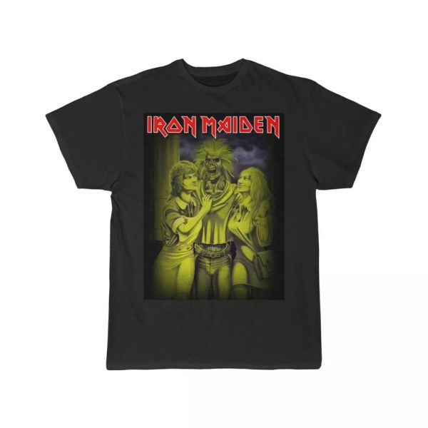 

iron maiden groupies or women in uniform short sleeve tee, White;black