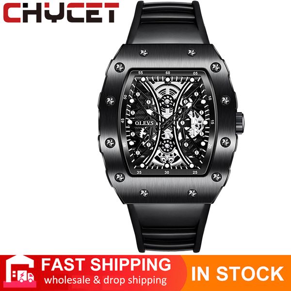 

catch new men's watch male lighter gear movement design mechanical skeleton fashion fire luxury transparent diamond, Slivery;brown