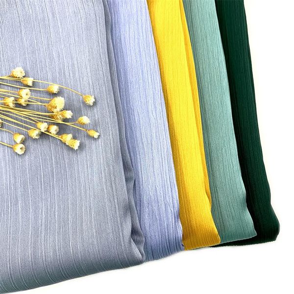 

scarves 2021 style malaysia crinkle crepe bubble chiffon scarf natural wrinkle solid long muslim hijab women dress 20 colors, Blue;gray
