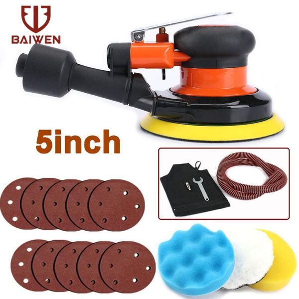 

pneumatic tools 5" sander polisher tool 125mm random orbital air vacuum grinder grinding sanding machine f car paint care rust removal