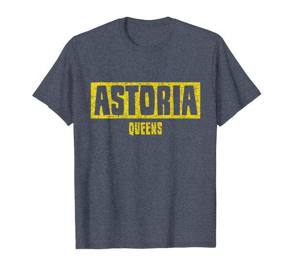 

Astoria T Shirt - Distressed Yellow Print Text Block, Mainly pictures