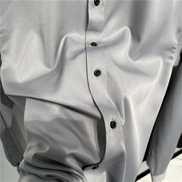 

spring. men's 2-color silk forging texture shirt cardigan coat jackets, Black;brown