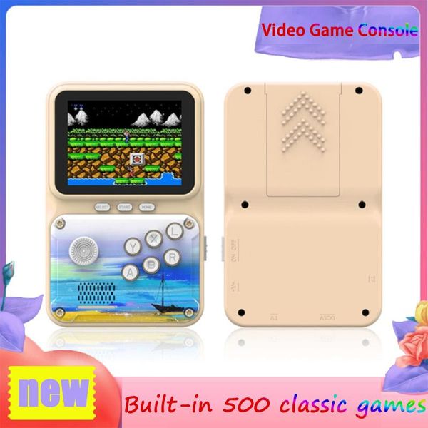 

game controllers & joysticks retro portable mini handheld video console 8-bit 2.8 inch color lcd kids player built-in 500