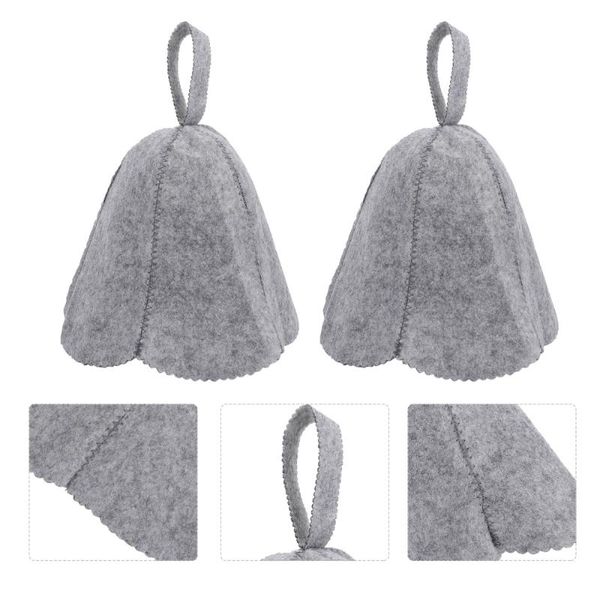 

shower caps 4pcs portable sauna hat bath dry steam room felt water absorptive cover