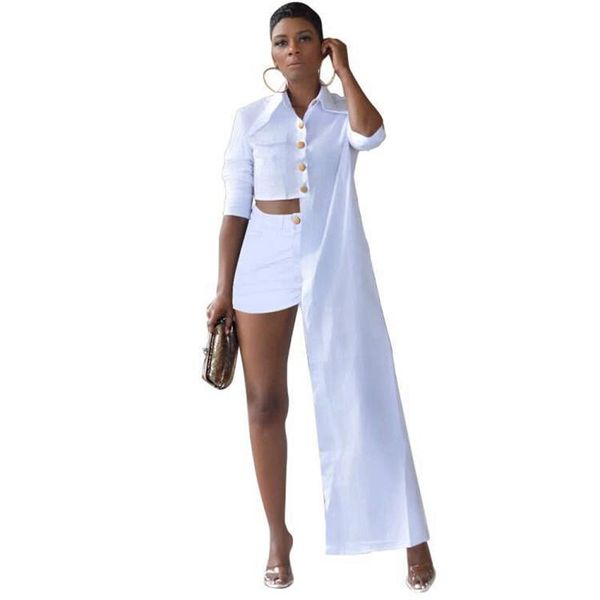 

women's tracksuits spring autumn two piece set women long sleeve shirt shorts casual outfit streetwear 2 outfits for suit, Gray