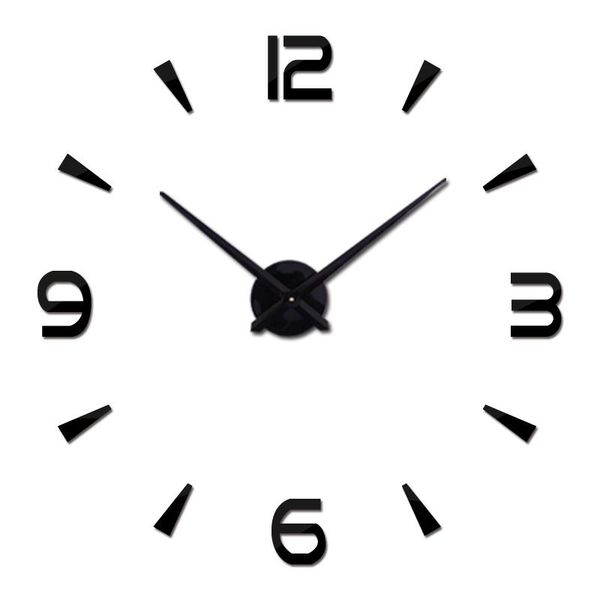 

large wall clock quartz 3d diy big decorative kitchen clocks acrylic mirror stickers oversize home watch decor
