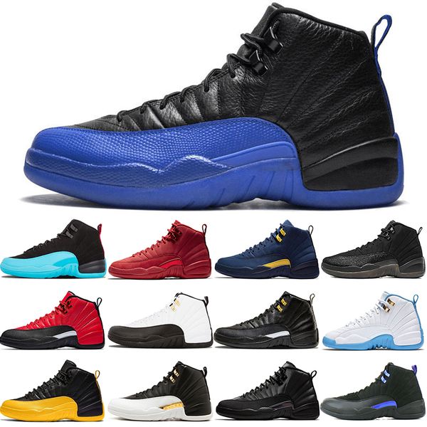 

new fashion basketball shoes man high low 12 12s black purple blue stone cny dark concord grey fiba flu game french gamma gym red michigan o