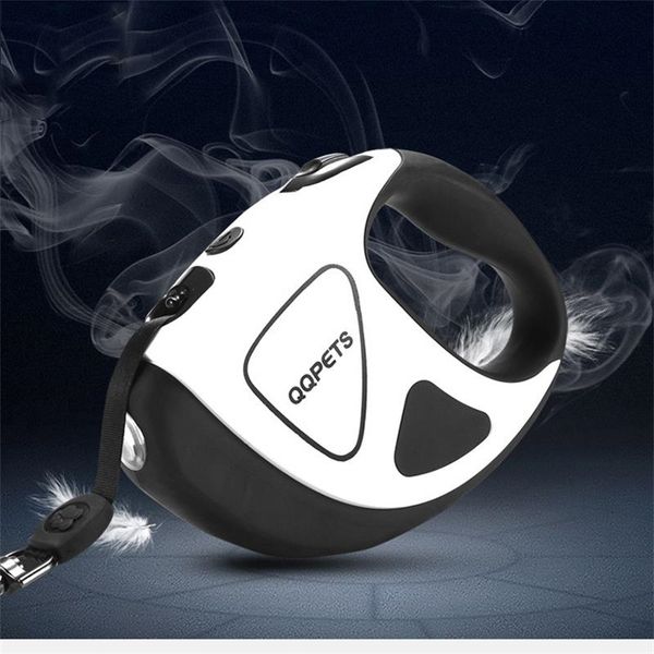 

pet supplies dog automatic retractable fiber traction belt night safety led light automatic stretching