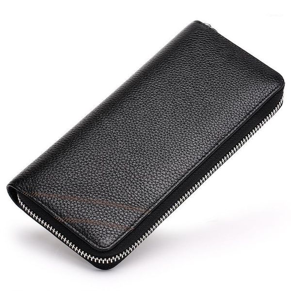 

woman cow grain leather zipper clutch wallet female purse ladies multi-function simple coin, White