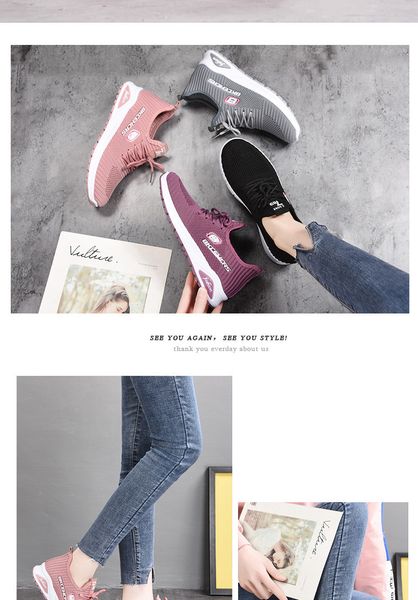 

women's shoes autumn 2021 new breathable soft-soled running shoes casual sports shoe women zz108