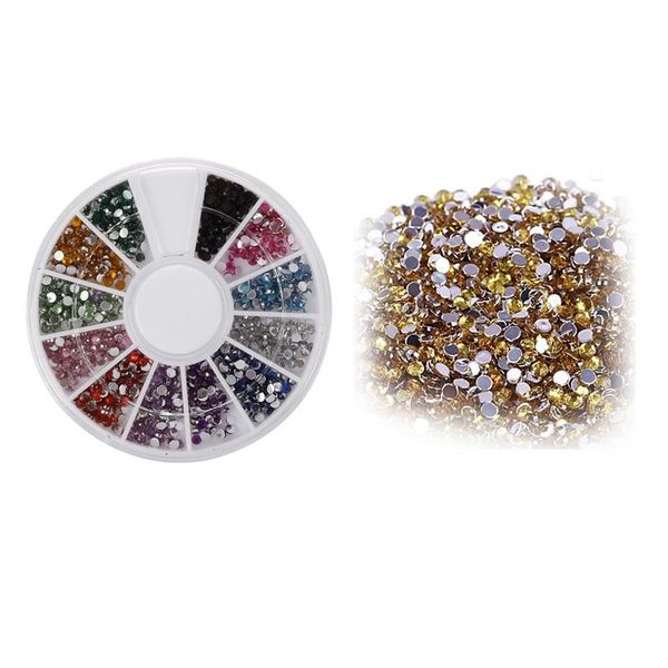 

nail art decorations strasburg rhinestone 900 stone metal foil & 2000pcs crystal flatback acrylic rhinestones beads (lemon yellow), Silver;gold