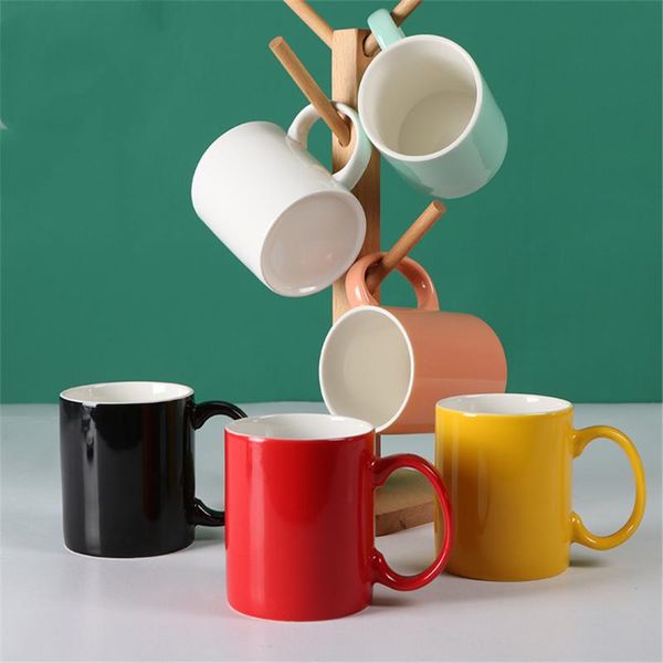 

mugs brief ceramic mug spoon handgrip cup for breakfast milk oatmeal coffee heat resistant office home drinkware tool