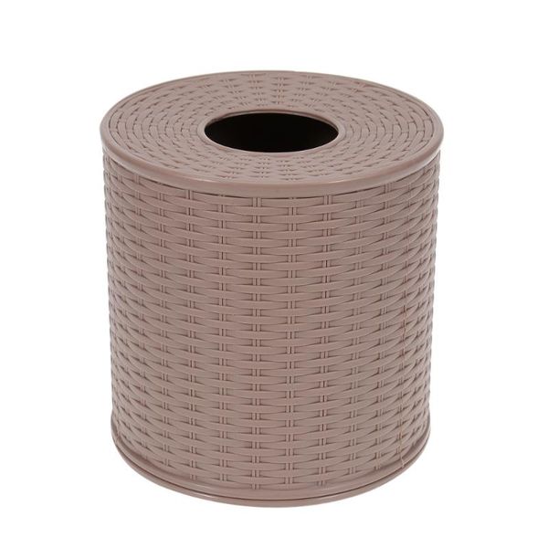 

tissue boxes & napkins classical box round napkin holder paper storage containers (brown)