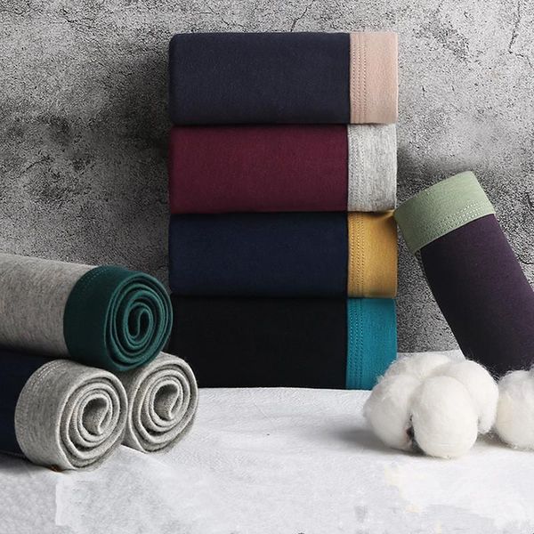 

underpants male panties cotton mens underwear solid colors boxers breathable man comfortable soft men shorts, Black;white