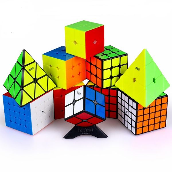 

Qiyi MS Series Magnetic 2x2 3x3 4x4 5x5 jinzita Mofangge Magic cube toys Twisty Speed Pyramid Magnetic Cubo Magico Speed Puzzle