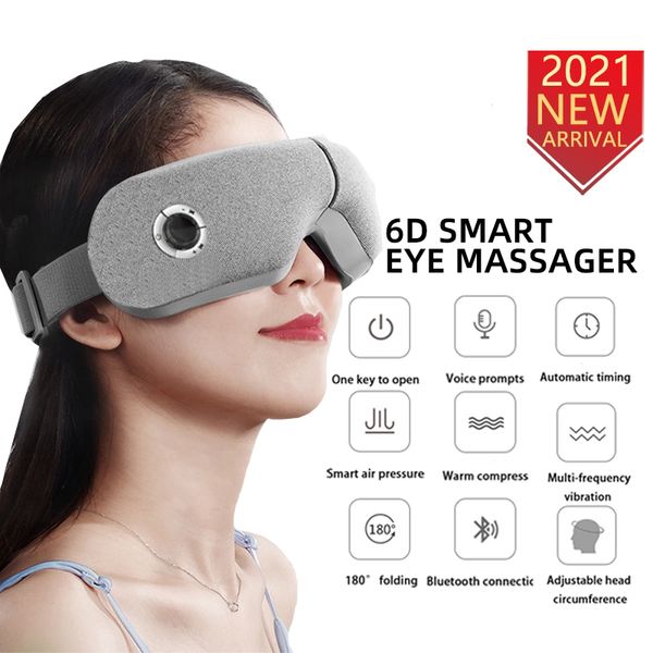 

6d smart airbag vibration eye massager protein cortex graphene heating music bluetooth to relieve fatigue and dark circles