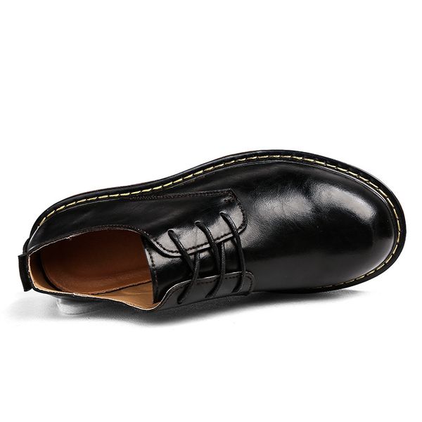 

dress shoes botas masculinas oxford com cadarço, sapatos de marca estilo parte superior baixa para homens, uso externo svci, Black