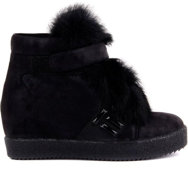 

boots guja-black furry women 's
