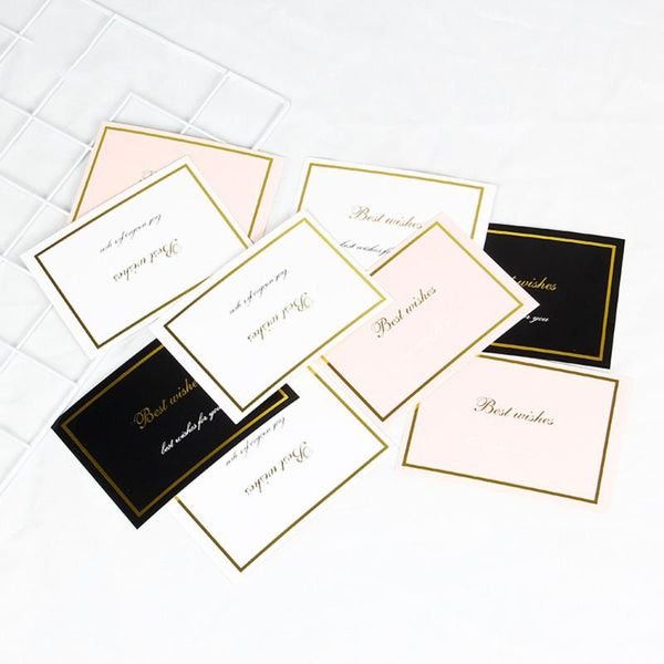 

greeting cards 20pcs 9*13cm mini gold embossed thank you card happy birthday party wedding invitations letter