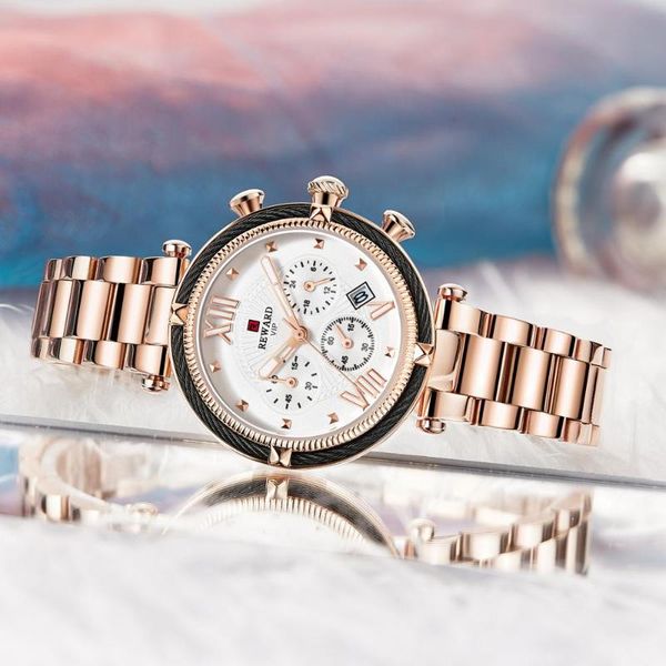 

wristwatches reward luxury watch quartz watches for women brand wristwatch drop 2021 selling products gift relogio feminino, Slivery;brown