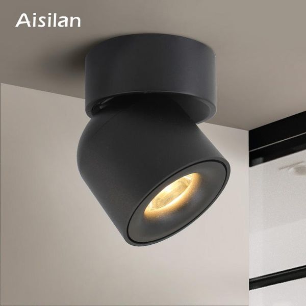 

downlights aisilan led surface mounted ceiling downlight adjustable 90 degrees nordic spot light for indoor foyer,living room ac 90-260v