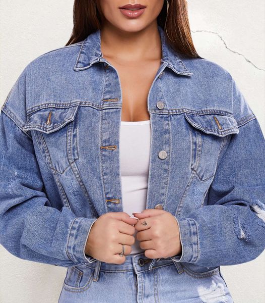 

women's jackets 2021 jacket jeans summer coat hole short 4e2h, Black;brown