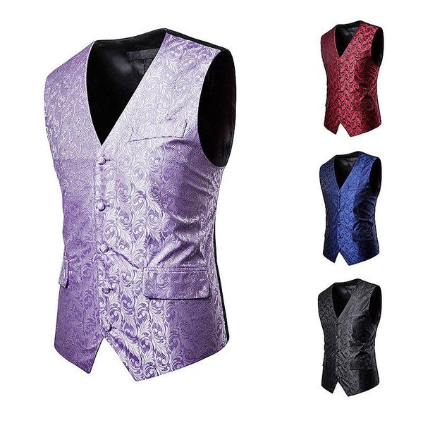 

men's single breasted print vest jacket m66 vests, Black;white