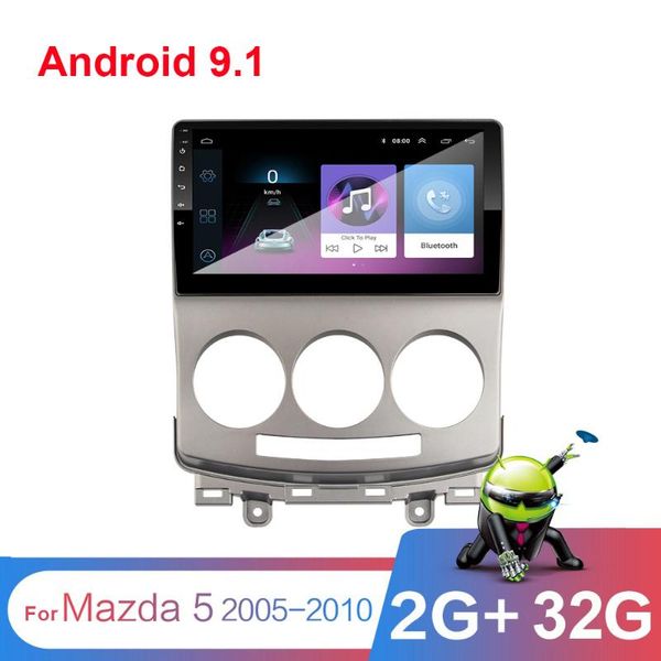 

car video 9" 2din android 9.1 radio gps navigation wifi bt for 5 2005 2006 2007 2008 2009 2010 multimedia player