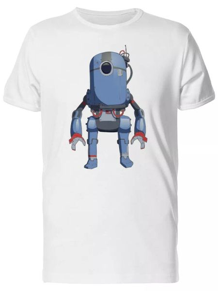 

humanoid robot illustration men's tee -image by shutterstock, White;black