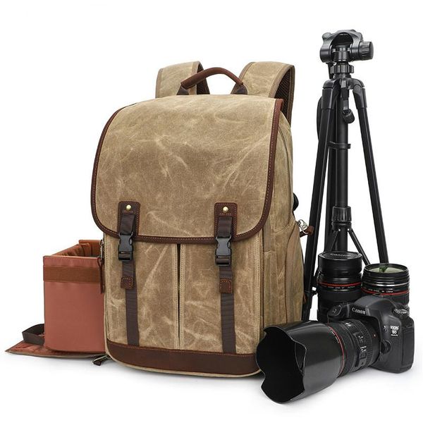 

backpack pography bag retro casual waterproof canvas slr camera rucksack backpacks
