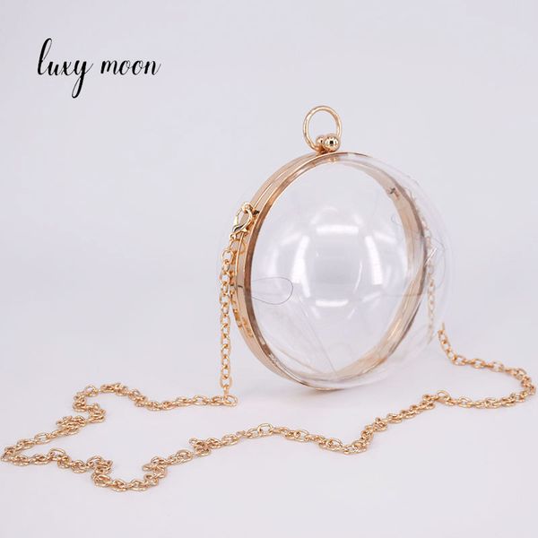 

women's clutch bag purses and handbags small round ball luxury designer transparent woman party purse chain shoulder bag z039