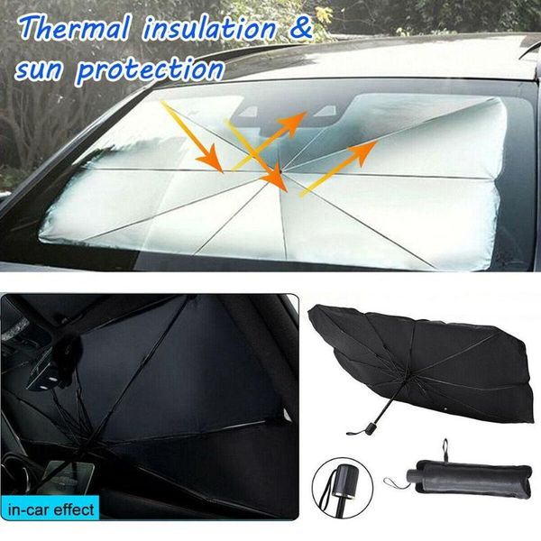

car sunshade foldable umbrella windshield cover protector covers sun shade portable silver auto visor durable
