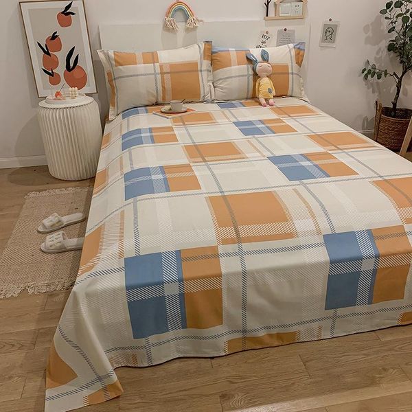 

sheets & sets real s style cotton single-piece plaid massage table queen bed sheet