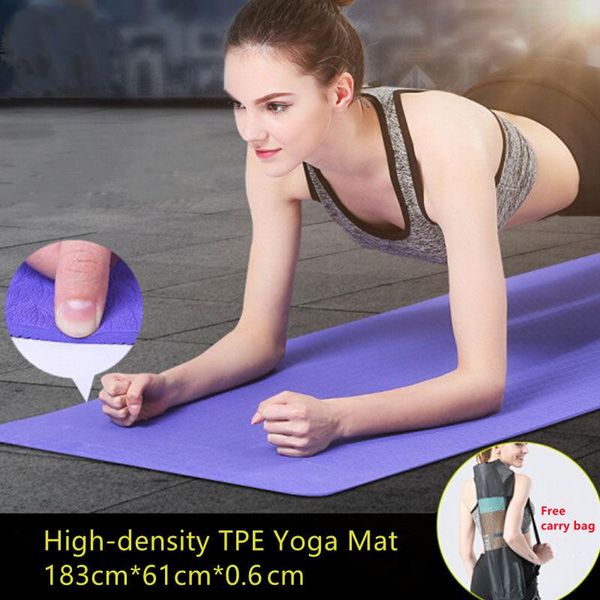 

yoga mats tpe mat set anti-skid sports fitness 6mm thick comfort gym pad for exercise,yoga,and pilates gymnastics