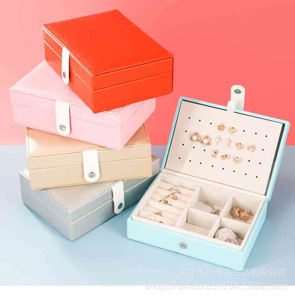 

cosmetic bags travel portable jewelry box earrings storage korea creative