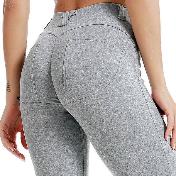 

women's leggings autumn and winter capris slim fitness tight sports pants booty lifting solid color elastic women, Black
