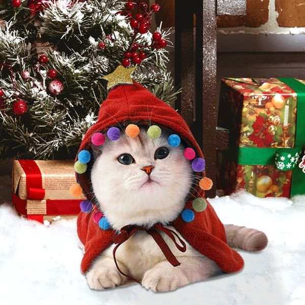 

cat costumes pet clothes cats cloak christmas dress up winter transformation funny